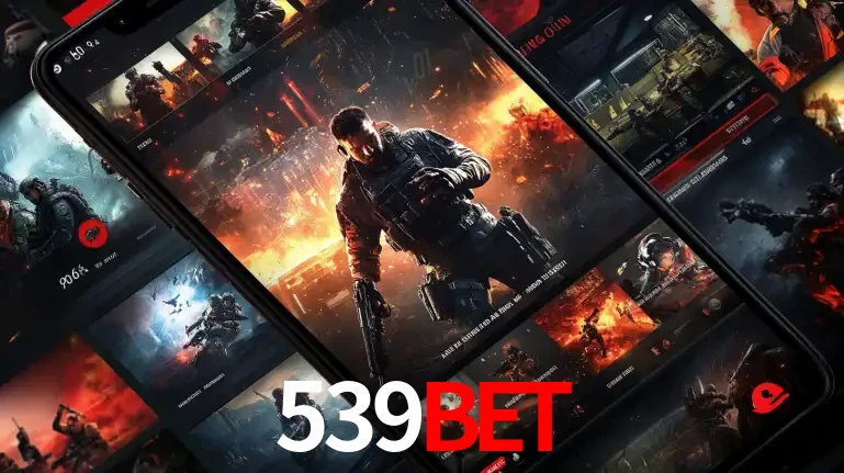 Tela de um celular exibindo uma galeria de jogos de tiro com temática militar, mostrando a variedade de e-sports disponíveis para apostas na plataforma de entretenimento 539bet.